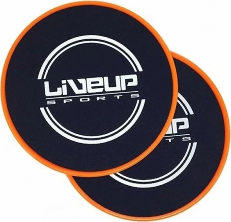 Глайдинг-диски LiveUp SLIDING DISC оранжево-черные LS3360