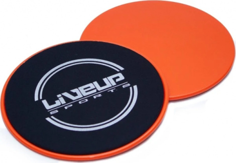 Глайдинг-диски LiveUp SLIDING DISC оранжево-черные LS3360