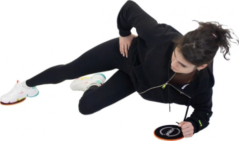 Глайдинг-диски LiveUp SLIDING DISC оранжево-черные LS3360
