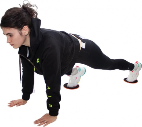 Глайдинг-диски LiveUp SLIDING DISC оранжево-черные LS3360