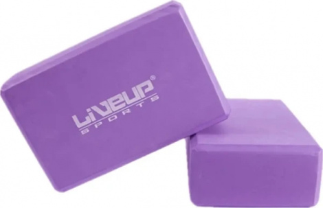 Блок для йоги LiveUp EVA BRICK фиолетовый LS3233A-p