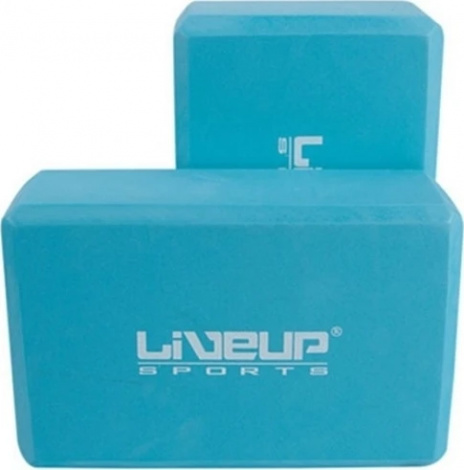 Блок для йоги LiveUp EVA BRICK голубой LS3233A-b