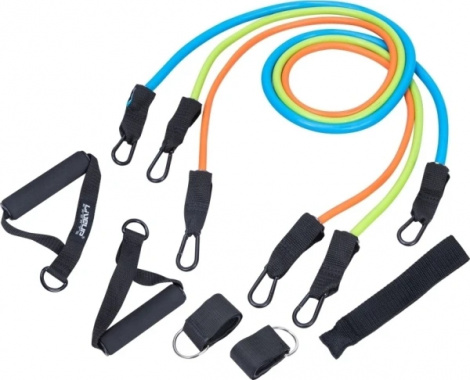 Набір еспандерів трубчастих LiveUp EXPANDER SET помаранчевий, лаймовий, блакитний LS3218