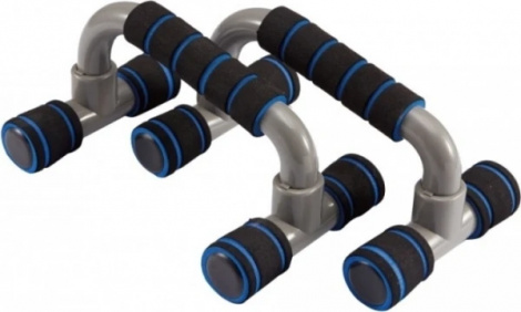 Упори для віджимань LiveUp PLASTIC PUSH UP BAR чорно-сіро-сині LS3164E
