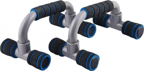 Упори для віджимань LiveUp PLASTIC PUSH UP BAR чорно-сіро-сині LS3164E