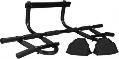 Турнік дверний LiveUp CHIN-UP BAR WITH ARM STRAP чорний LS3153A