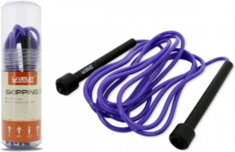 Скакалка LiveUp PVC JUMP ROPE фіолетово-чорна LS3115-p