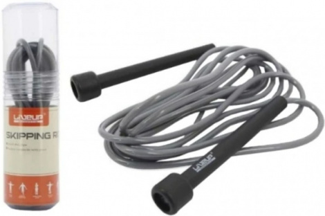 Скакалка LiveUp PVC JUMP ROPE сіро-чорна LS3115-g