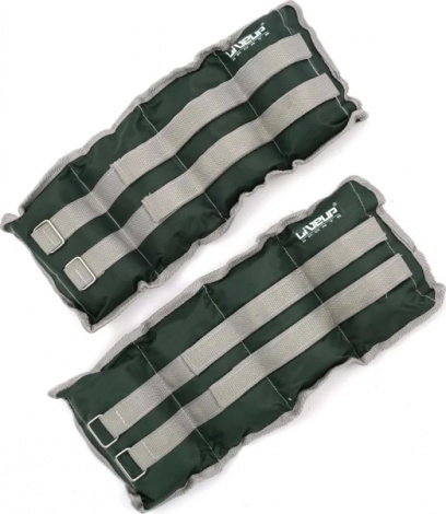 Обважнювачі для щиколотки/зап'ястя LiveUp WRIST/ANKLE WEIGHT зелені (2 х 2.0 кг) LS3011-2