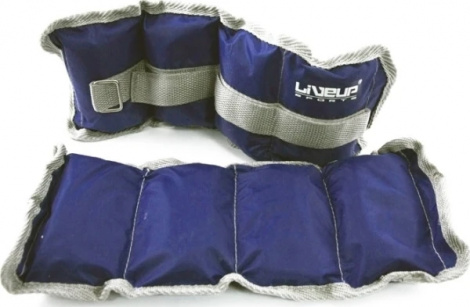 Обважнювачі для щиколотки/зап'ястя LiveUp WRIST/ANKLE WEIGHT сині (2 х 1.0 кг) LS3011-1