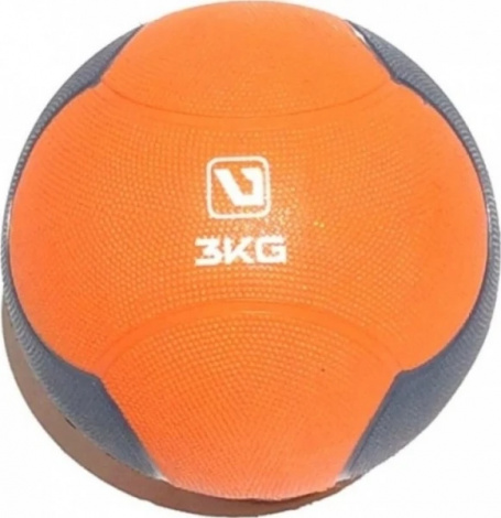 Мяч медицинский (медбол) LiveUp MEDICINE BALL оранжево-серый 3 кг LS3006F-3