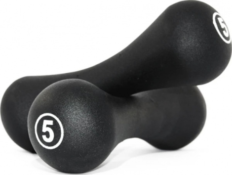 Гантели LiveUp NEOPRENE DUMBBELL черные (2 х 5,0 кг) LS2002-B5