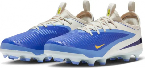 Бутсы детские Nike JR PHANTOM 6 LOW ACADEMY FG/MG LV8 сине-белые IH1192-400