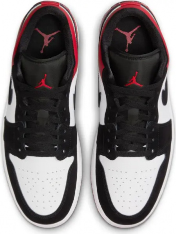 Кроссовки Nike AIR JORDAN 1 LOW SE бело-черно-красные IB8971-106