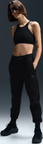 Спортивные штаны женские Nike SPORTSWEAR TECH FLEECE MID-RISE черные HV6779-010