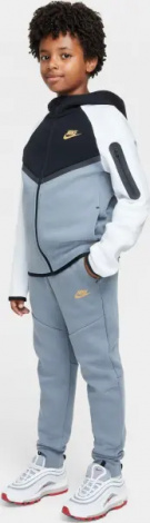 Спортивный костюм подростковый Nike SPORTSWEAR TECH FLEECE дымчато-серо-черно-белый HV5867-065__HV5869-065