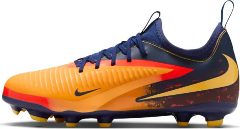 Бутсы детские Nike JR PHANTOM 6 LOW ACADEMY 'ERLING HAALAND' FG/MG EH оранжево-красно-темно-синие HQ2032-800