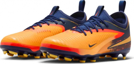 Бутсы детские Nike JR PHANTOM 6 LOW ACADEMY 'ERLING HAALAND' FG/MG EH оранжево-красно-темно-синие HQ2032-800