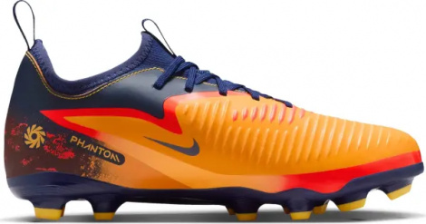 Бутсы детские Nike JR PHANTOM 6 LOW ACADEMY 'ERLING HAALAND' FG/MG EH оранжево-красно-темно-синие HQ2032-800
