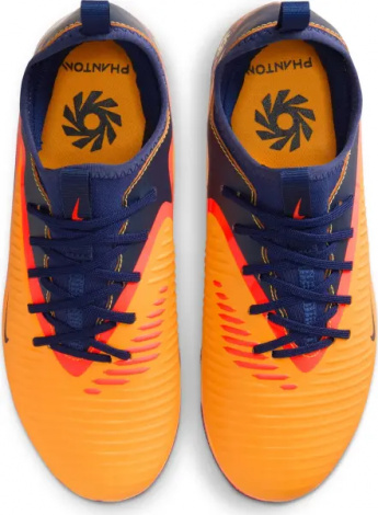 Бутсы детские Nike JR PHANTOM 6 LOW ACADEMY 'ERLING HAALAND' FG/MG EH оранжево-красно-темно-синие HQ2032-800