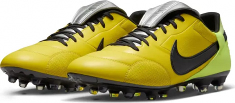 Бутсы Nike PREMIER III FG желто-лаймово-серебряные HM0265-700