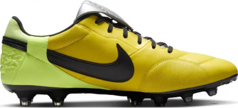 Бутсы Nike PREMIER III FG желто-лаймово-серебряные HM0265-700