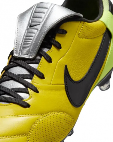 Бутсы Nike PREMIER III FG желто-лаймово-серебряные HM0265-700