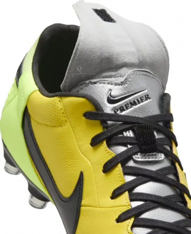 Бутсы Nike PREMIER III FG желто-лаймово-серебряные HM0265-700