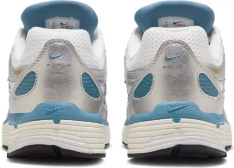 Кроссовки Nike P-6000 бело-серебряно-голубо-золотые HJ7246-100