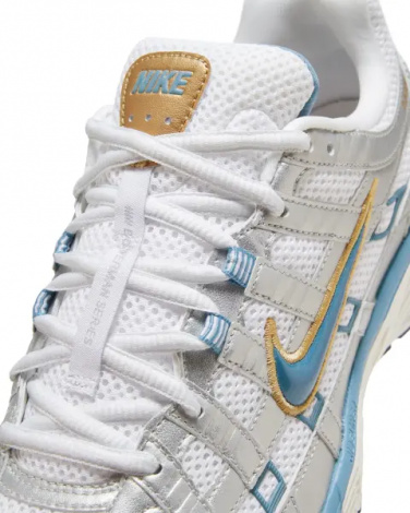 Кроссовки Nike P-6000 бело-серебряно-голубо-золотые HJ7246-100