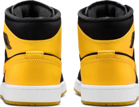 Кросівки Nike AIR JORDAN 1 MID SE жовто-чорні HJ6654-071
