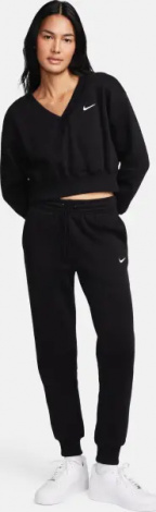 Спортивні штани жіночі Nike PHOENIX FLEECE MID-RISE PANTS чорні FZ7626-010