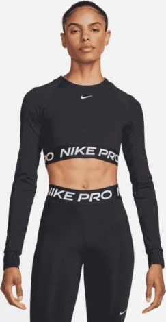 Топ женский Nike PRO DF 365 CROP LS черный FV5484-010
