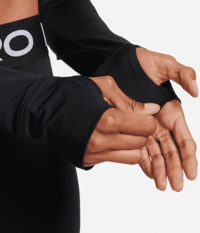 Топ женский Nike PRO DF 365 CROP LS черный FV5484-010