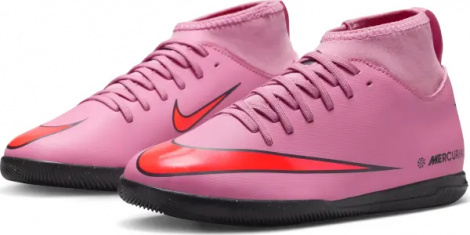 Футзалки (бампы) детские Nike JR MERCURIAL SUPERFLY 10 CLUB IC розово-красные FQ8320-600