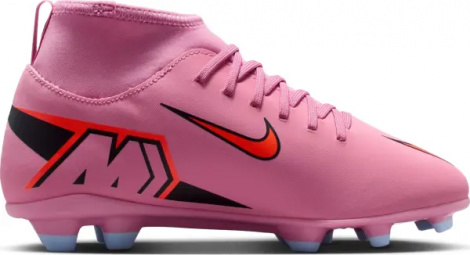 Бутсы детские Nike JR MERCURIAL SUPERFLY 10 CLUB FG/MG розово-красные FQ8318-600
