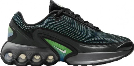 Кроссовки подростковые Nike AIR MAX DN (GS) черно-салатово-голубые FB8987-010