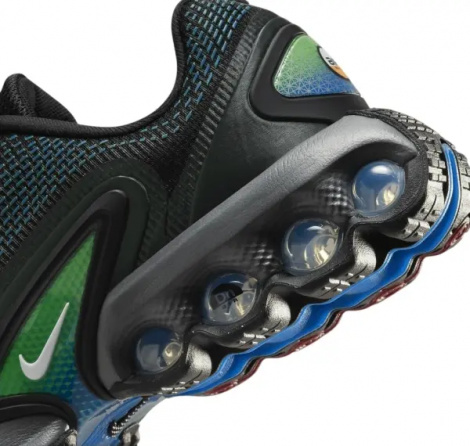 Кроссовки подростковые Nike AIR MAX DN (GS) черно-салатово-голубые FB8987-010