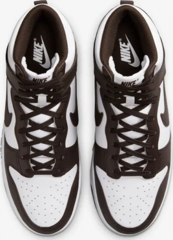 Кросівки Nike DUNK HIGH RETRO біло-темно-коричневі DV0829-100