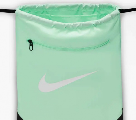 Сумка-мешок Nike BRASILIA 9.5 DRAWSTRING 18L мятная DM3978-353