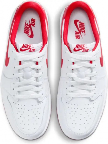 Кроссовки Nike AIR JORDAN 1 RETRO LOW OG бело-красные CZ0790-161