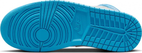 Кросівки жіночі Nike AIR JORDAN 1 MID блакитно-біло-світло-сірі BQ6472-400