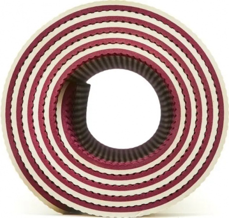 Килимок для йоги Adidas DOUBLE SIDED YOGA MAT бежево-бордовий ADYG-10400WP-NL