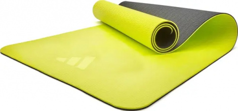 Коврик для йоги Adidas DOUBLE SIDED YOGA MAT желто-темно-серый ADYG-10400BLY-NL
