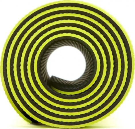 Коврик для йоги Adidas DOUBLE SIDED YOGA MAT желто-темно-серый ADYG-10400BLY-NL