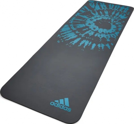 Коврик для йоги Adidas TIE-DYE YOGA MAT темно-серо-голубой ADYG-10200BL