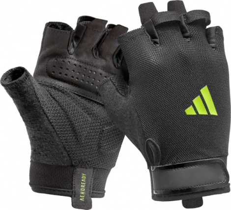 Рукавички для тренінгу Adidas ESSENTIAL TRAINING GLOVES чорно-салатові S ADGB-15001GN
