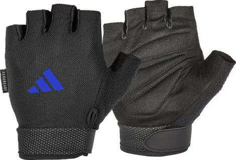 Перчатки для тренинга Adidas ESSENTIAL ADJUSTABLE GLOVES черно-синие M ADGB-12434-NL