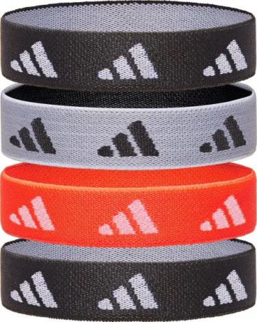 Резинки для волос Adidas HAIR TIES черные, белая, оранжевая (4 штуки) ADAC-16210