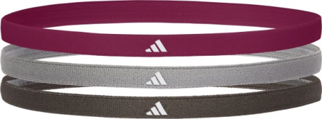 Повязки на голову Adidas HAIRBANDS 3PK фиолетовая, серая, черная (3 штуки) ADAC-16201-NL